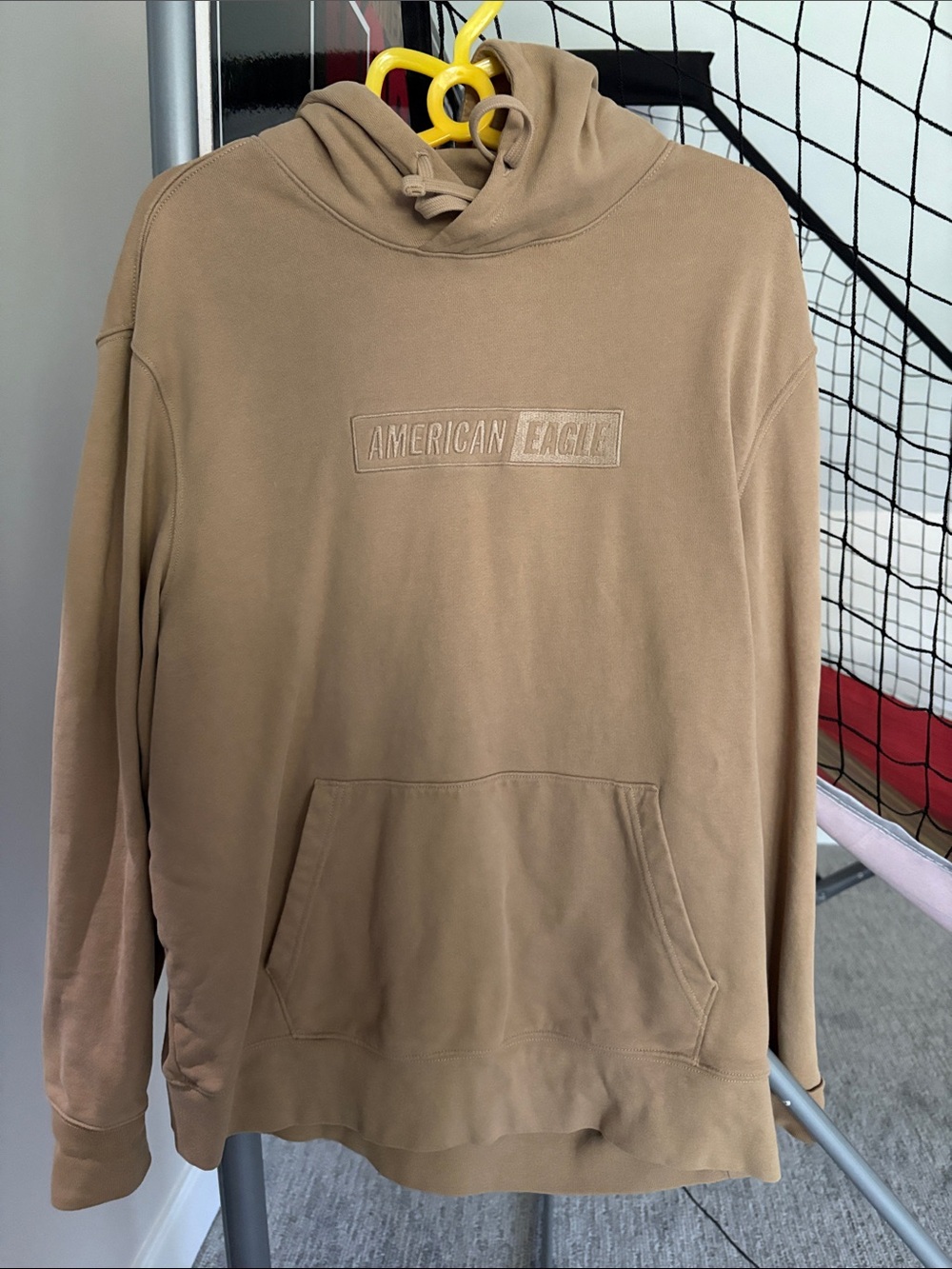American Eagle Outfitters Men’s Tan Pullover Hoodie